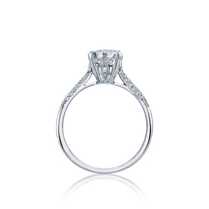 Tacori 18k White Gold Simply Tacori  Engagement Ring (0.06CTW)