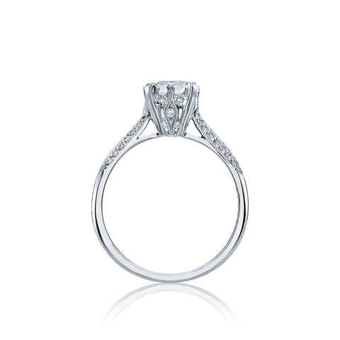 Tacori 18k White Gold Simply Tacori Engagement Ring Setting (0.06CTW)