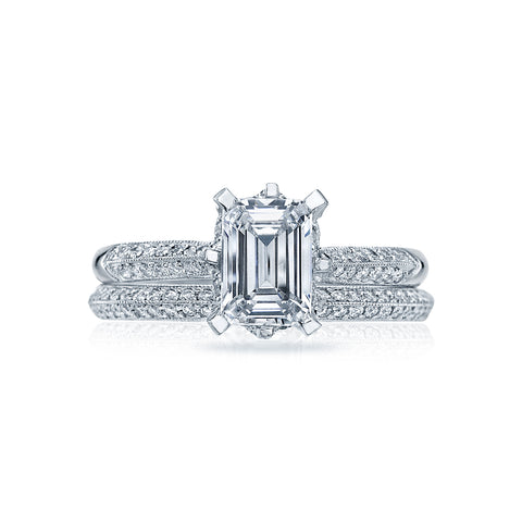 Tacori 18k White Gold Simply Tacori Engagement Ring Setting (0.06CTW)