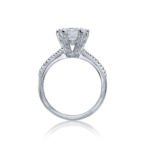 Tacori 18k White Gold Simply Tacori Round Diamond Engagement Ring Setting (0.17 CTW)