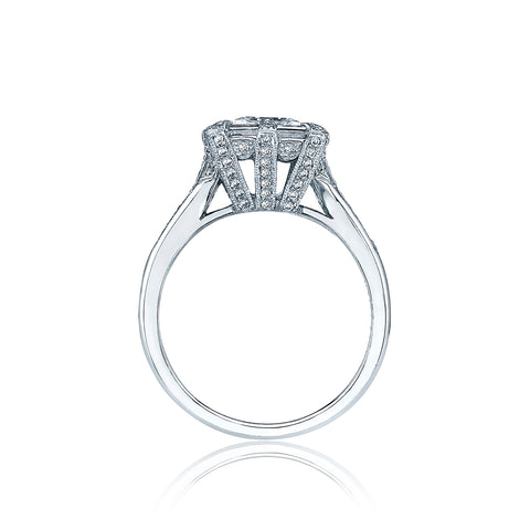 Tacori 18k White Gold Simply Tacori Princess Diamond Engagement Ring Setting (0.68CTW)