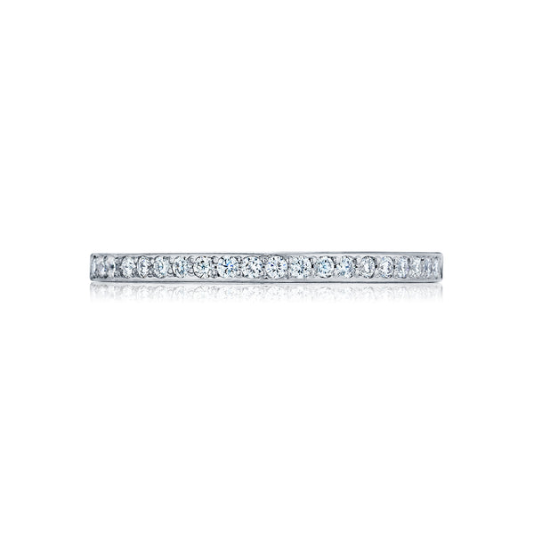 Tacori 18k White Gold Ribbon Diamond Wedding Band (0.17 CTW)