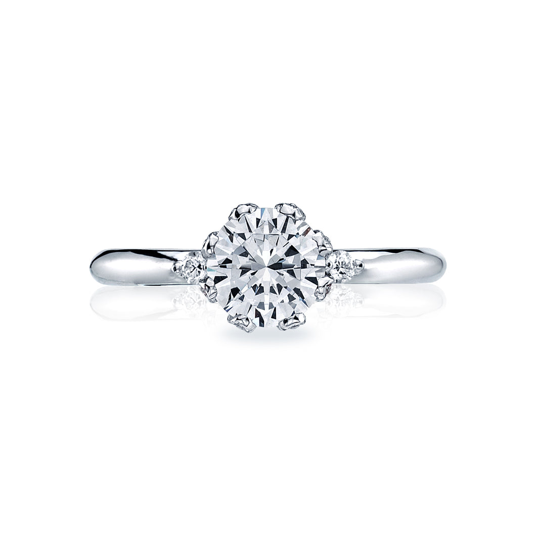 Tacori 18k White Gold Simply Tacori Round Diamond Engagement Ring (0.16 CTW)