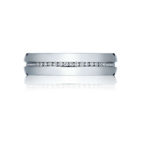 Tacori 18k White Gold Simply Tacori Diamond Wedding Band (0.14 CTW)