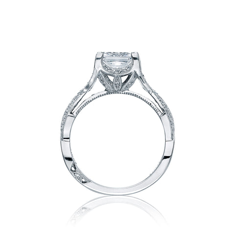 Tacori Platinum Ribbon Princess Diamond Engagement Ring Setting  (0.28CTW)