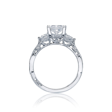 Tacori 18k White Gold Simply Tacori Princess Diamond Engagement Ring Setting (0.56 CTW)