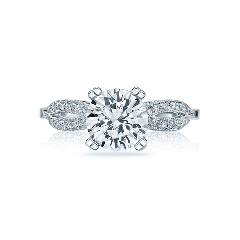 Tacori Ribbon Round Diamond Engagement Ring Setting  (0.12 CTW)