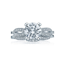 Load image into Gallery viewer, Tacori Ribbon Round Diamond Engagement Ring (0.12 CTW)
