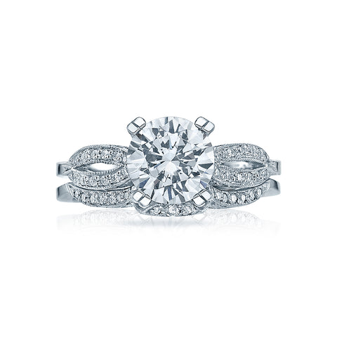 Tacori Ribbon Round Diamond Engagement Ring Setting  (0.12 CTW)