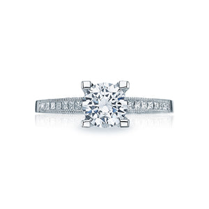 Tacori 18k White Gold Simply Tacori Round Diamond Engagement Ring (0.32 CTW)