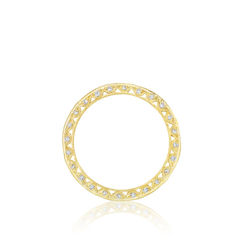 Tacori 18k Yellow Gold Classic Crescent Diamond Wedding Band (0.87 CTW)