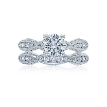 Load image into Gallery viewer, Tacori 18k White Gold Classic Crescent Round Diamond Engagement Ring (0.41 CTW)