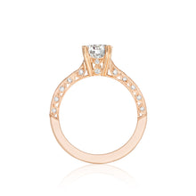 Load image into Gallery viewer, Tacori 18k Rose Gold Classic Crescent Round Diamond Engagement Ring (0.41CTW)