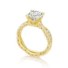 Load image into Gallery viewer, Tacori 18k Yellow Gold Classic Crescent Round Diamond Engagement Ring (0.85 CTW)