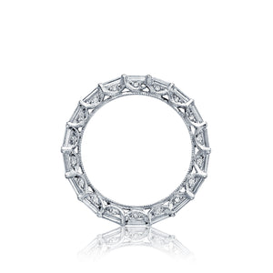 Tacori 18k White Gold Classic Crescent Diamond Eternity Wedding Band (1.75 CTW)