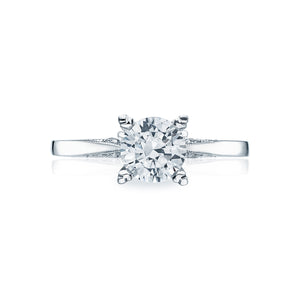 Tacori 18k White Gold Simply Tacori Round Diamond Engagement Ring (0.05 CTW)