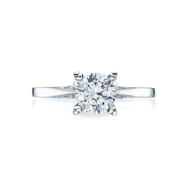 Tacori 18k White Gold Simply Tacori Round Diamond Engagement Ring Setting (0.05 CTW)