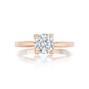 Tacori 18k Rose Gold Simply Tacori Round Diamond Engagement Ring (0.05 CTW)