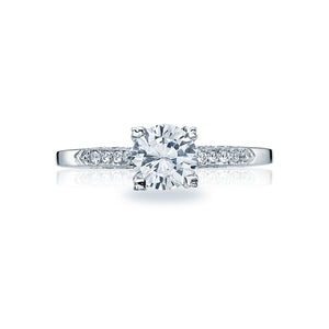 Tacori 18k White Gold Simply Tacori Round Diamond Engagement Ring (0.1 CTW)