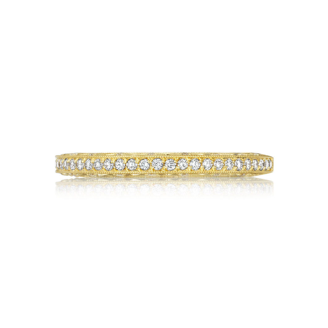Tacori 18k Yellow Gold Classic Crescent Diamond Wedding Band (0.22 CTW)