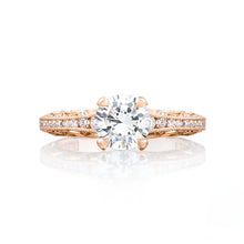 Load image into Gallery viewer, Tacori 18k Rose Gold Reverse Crescent Round Diamond Engagement Ring (0.25 CTW)