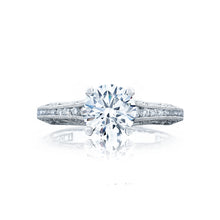 Load image into Gallery viewer, Tacori 18k White Gold Reverse Crescent Round Diamond Engagement Ring (0.25 CTW)