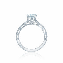Load image into Gallery viewer, Tacori 18k White Gold Reverse Crescent Round Diamond Engagement Ring (0.25 CTW)