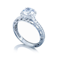 Load image into Gallery viewer, Tacori 18k White Gold Reverse Crescent Round Diamond Engagement Ring (0.45 CTW)