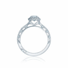 Load image into Gallery viewer, Tacori 18k White Gold Reverse Crescent Oval Diamond Engagement Ring (0.42 CTW)