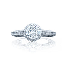 Load image into Gallery viewer, Tacori 18k White Gold Reverse Crescent Round Diamond Engagement Ring (0.37 CTW)