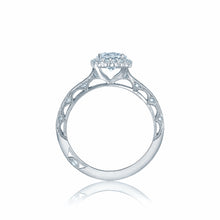 Load image into Gallery viewer, Tacori 18k White Gold Reverse Crescent Round Diamond Engagement Ring (0.37 CTW)