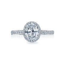 Load image into Gallery viewer, Tacori Platinum Dantela Oval Diamond Engagement Ring (0.3CTW)