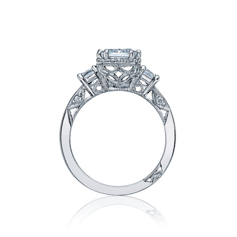 Tacori 18k White Gold Dantela  Engagement Ring Setting (0.76 CTW)