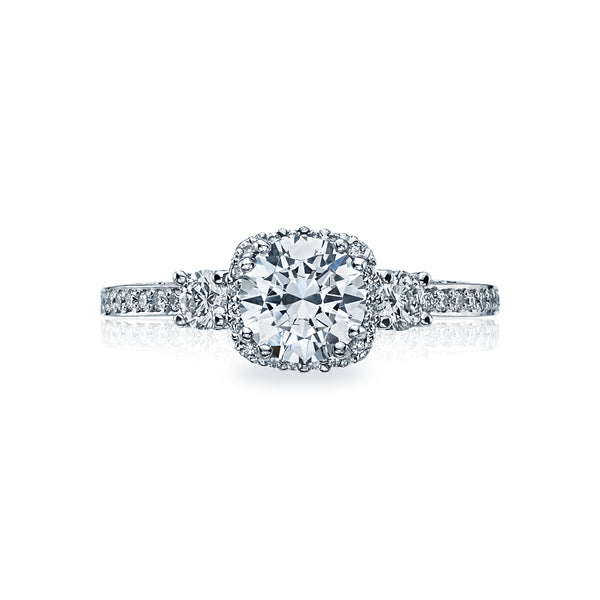 Tacori Platinum Dantela Round Diamond Engagement Ring Setting  (0.5 CTW)