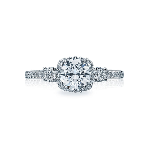 Tacori Platinum Dantela Round Diamond Engagement Ring (0.5 CTW)