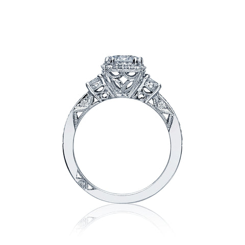 Tacori Platinum Dantela Round Diamond Engagement Ring (0.5 CTW)