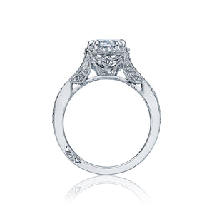 Tacori 18k White Gold Dantela Oval Diamond Engagement Ring (0.5 CTW)