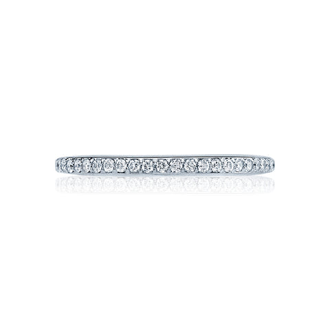 Tacori 18k White Gold Dantela Diamond Wedding Band (0.43 CTW)