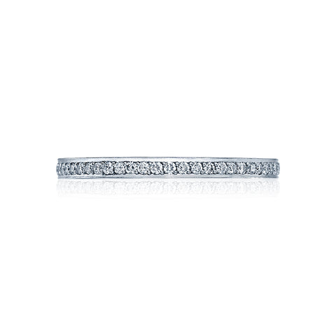 Tacori 18k White Gold Dantela Diamond Wedding Band (0.35 CTW)