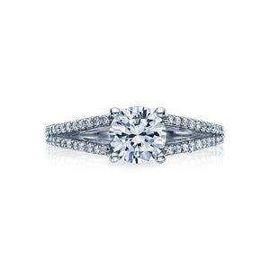 Tacori 18k White Gold Simply Tacori Round Diamond Engagement Ring (0.3 CTW)