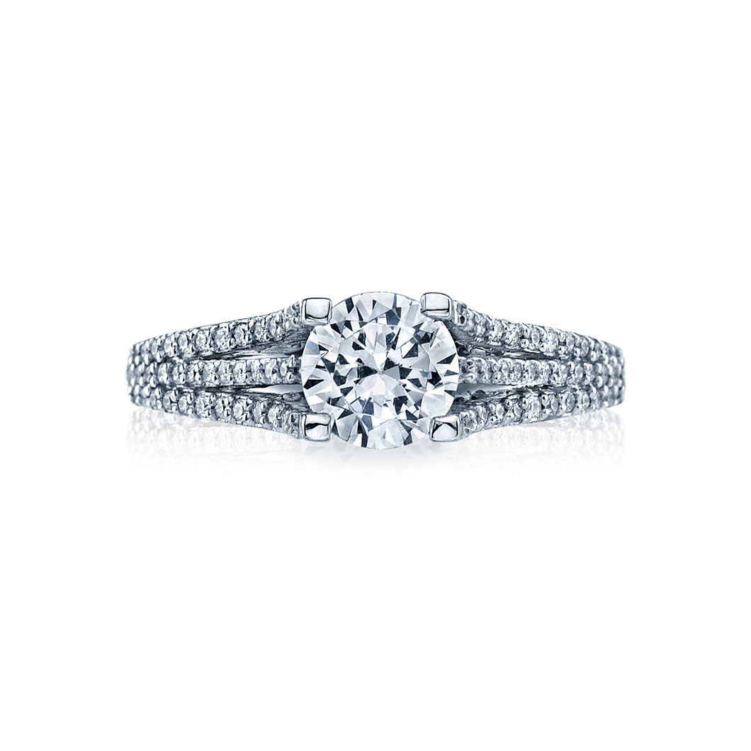 Tacori 18k White Gold Simply Tacori Round Diamond Engagement Ring (0.38 CTW)