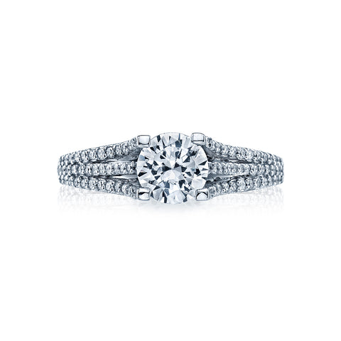 Tacori 18k White Gold Simply Tacori Round Diamond Engagement Ring Setting  (0.38 CTW)