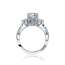 Load image into Gallery viewer, Tacori 18k White Gold Ribbon Round Diamond Engagement Ring (0.65 CTW)