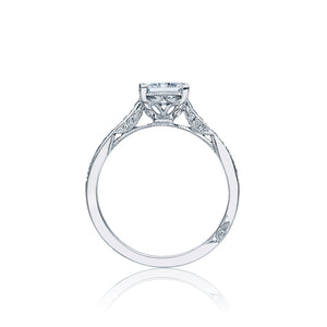 Tacori 18k White Gold Dantela Princess Diamond Engagement Ring (0.2 CTW)