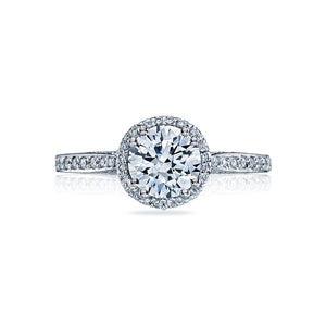 Tacori Platinum Dantela Round Diamond Engagement Ring (0.13 CTW)