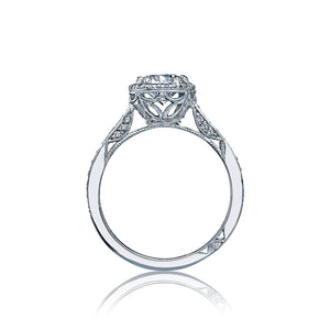 Tacori Platinum Dantela Round Diamond Engagement Ring (0.13 CTW)