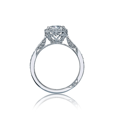 Tacori Platinum Dantela Round Diamond Engagement Ring Setting  (0.13 CTW)