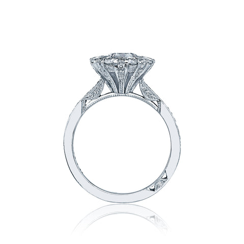 Tacori 18k White Gold Simply Tacori Round Diamond Engagement Ring Setting   (0.78 CTW)