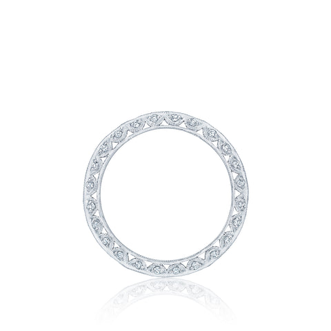 Tacori 18k White Gold Classic Crescent Diamond Wedding Band (1.77 CTW)