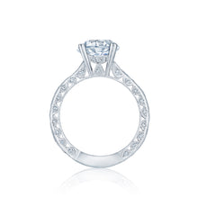 Load image into Gallery viewer, Tacori 18k White Gold Classic Crescent Round Diamond Engagement Ring (1.35 CTW)
